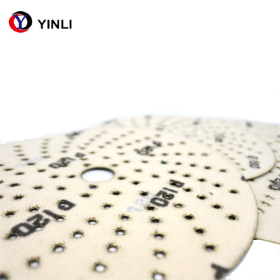 80Grit Hook Film Loop Round Sanding Disc Paper With Holes Colorful Ceramic Abrasive