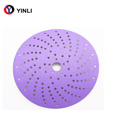 Abrasive Automotive Purple Zirconia Sanding Disc Multi Lubang Dengan Velcro